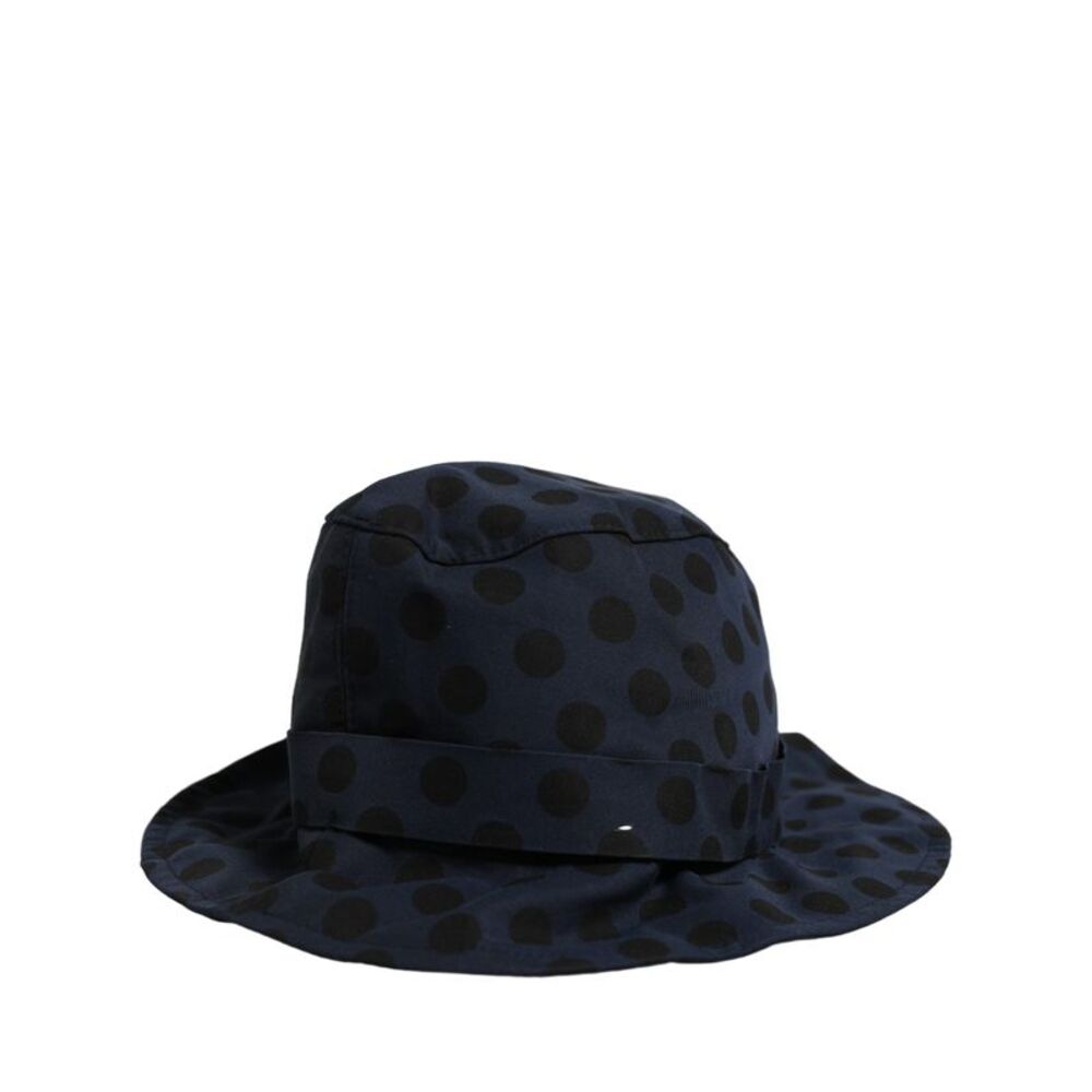 Dolce & Gabbana Blue Black Polka Dot Cotton Bucket Capello Women's Hat